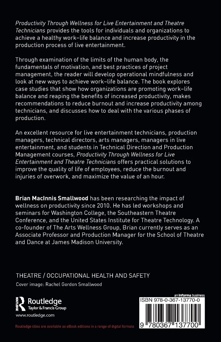 Rückseite: 9780367137700 | Productivity Through Wellness for Live Entertainment and Theatre...