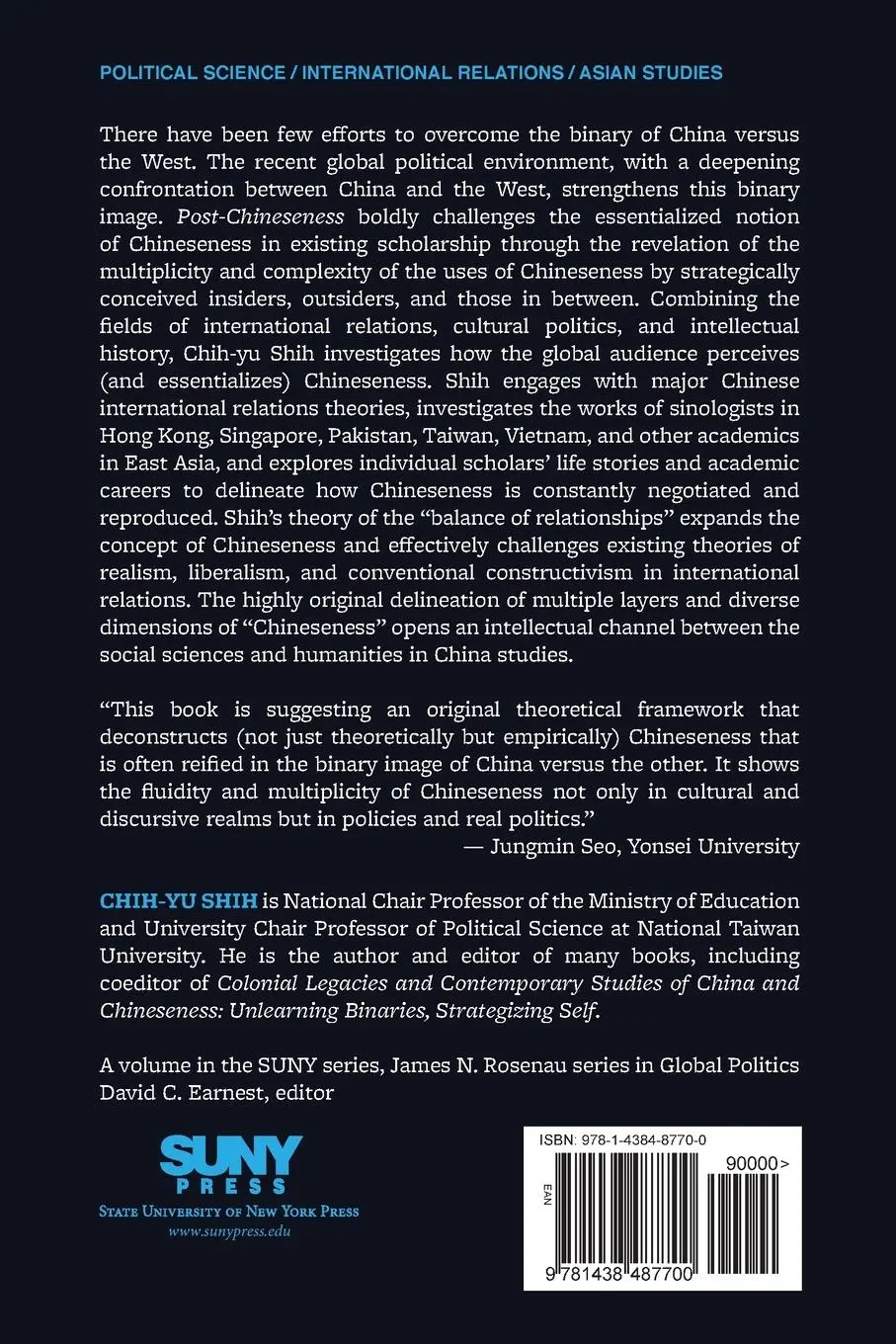 Rückseite: 9781438487700 | Post-Chineseness | Cultural Politics and International Relations