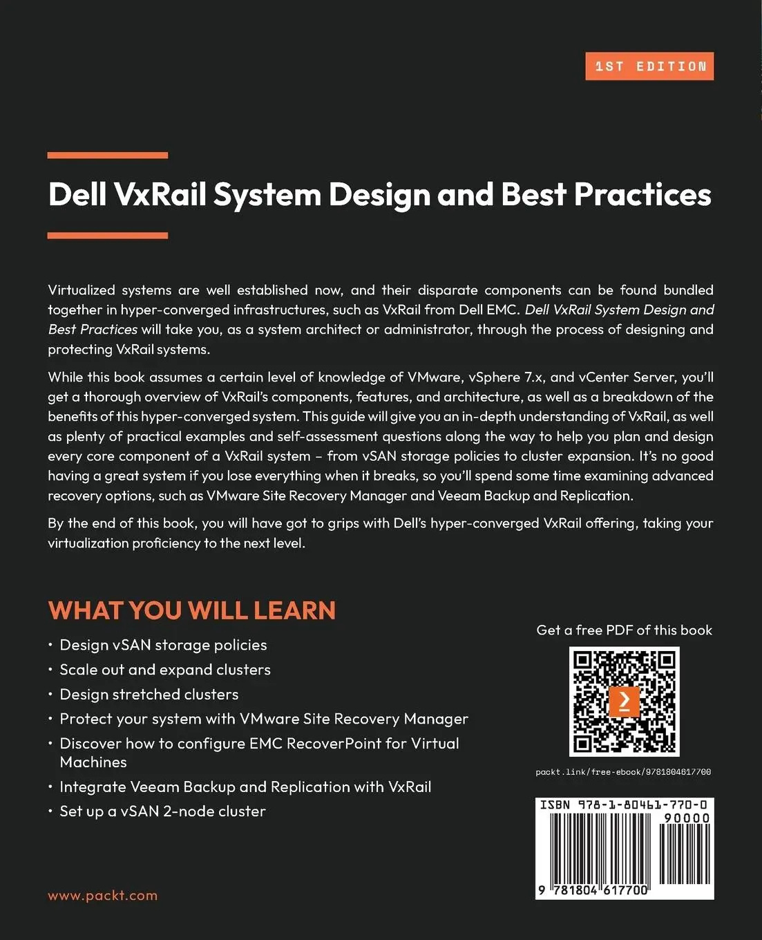 Rückseite: 9781804617700 | Dell VxRail System Design and Best Practices | Victor Wu | Taschenbuch