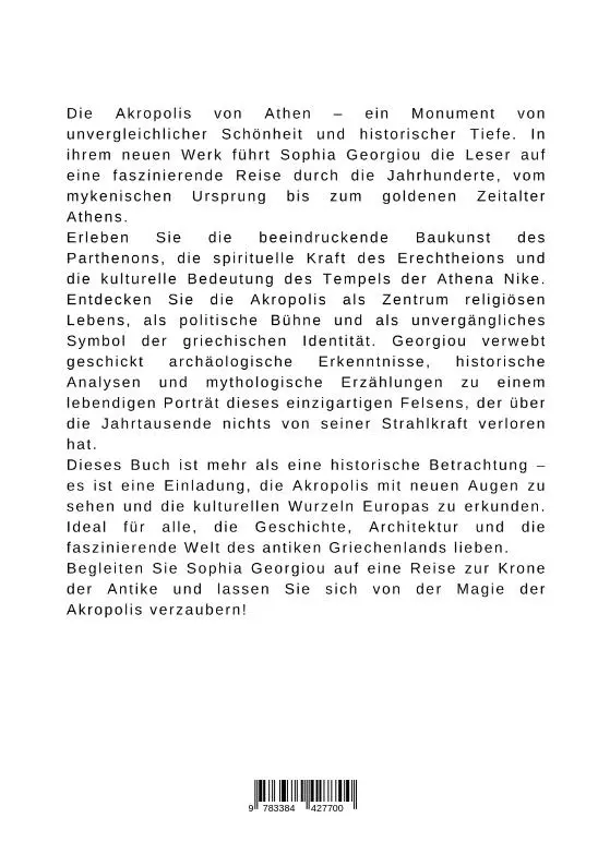 Rückseite: 9783384427700 | Die Akropolis: Krone der Antike | Sophia Georgiou | Taschenbuch | 2024