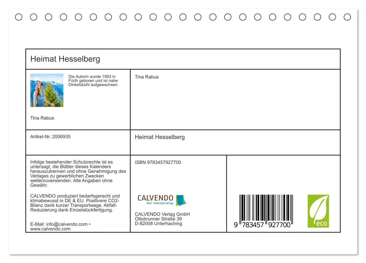 Bild: 9783457927700 | Heimat Hesselberg (Tischkalender 2026 DIN A5 quer), CALVENDO...