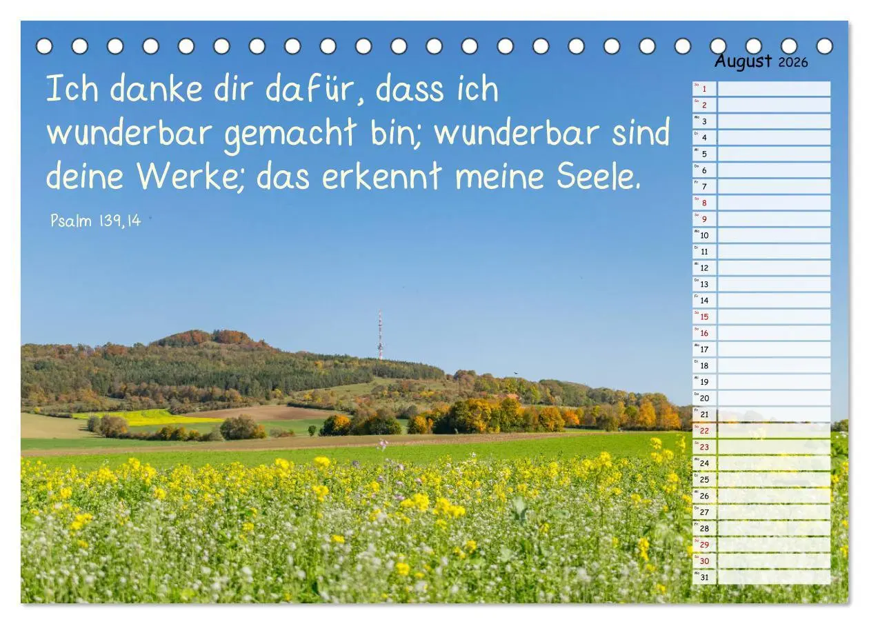Bild: 9783457927700 | Heimat Hesselberg (Tischkalender 2026 DIN A5 quer), CALVENDO...