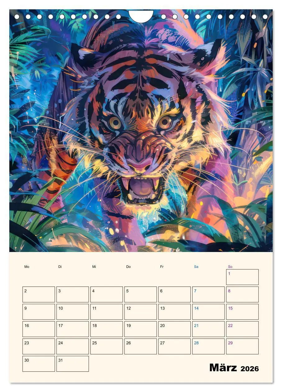 Bild: 9783516257700 | Dschungeltiere - Einzigartige Faszination (Wandkalender 2026 DIN A4...