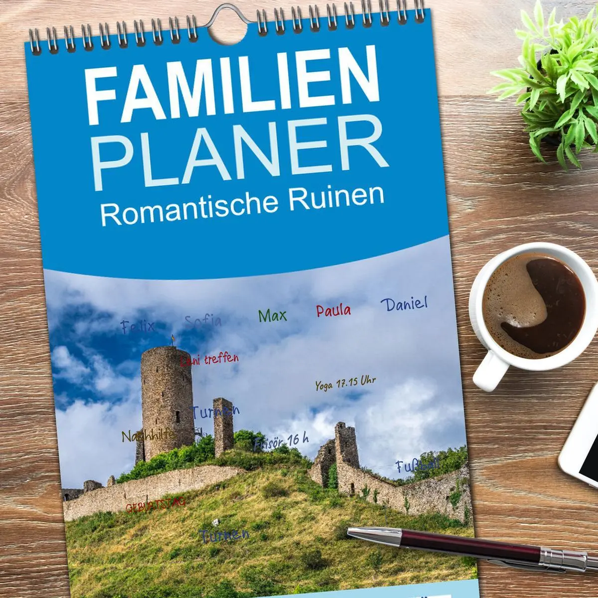 Bild: 9783516497700 | Familienplaner 2026 - Romantische Ruinen mit 5 Spalten...