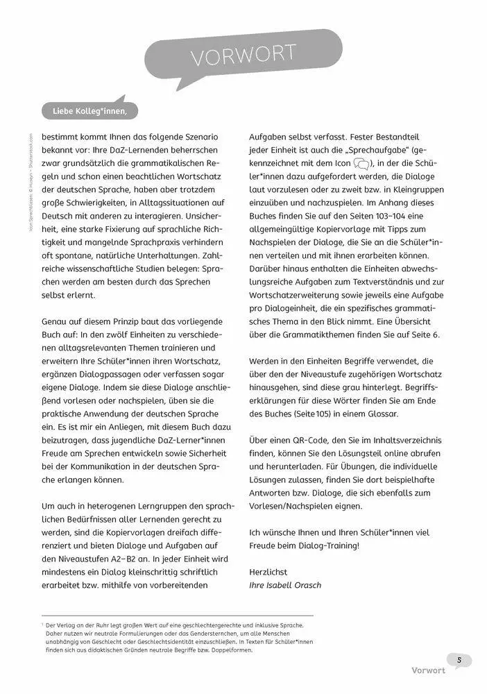 Bild: 9783834667700 | Dialoge im DaZ-Unterricht | Isabell Orasch | Taschenbuch | 112 S.