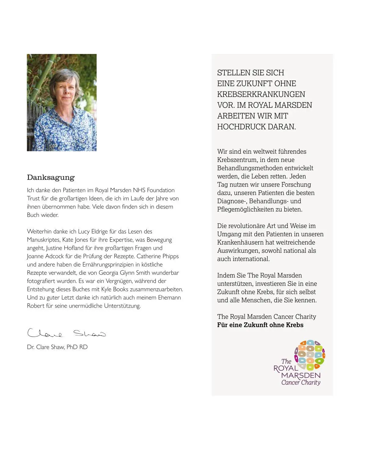 Bild: 9783966647700 | Das Royal Marsden Anti-Krebs-Kochbuch | Royal Marsden Krebszentrum