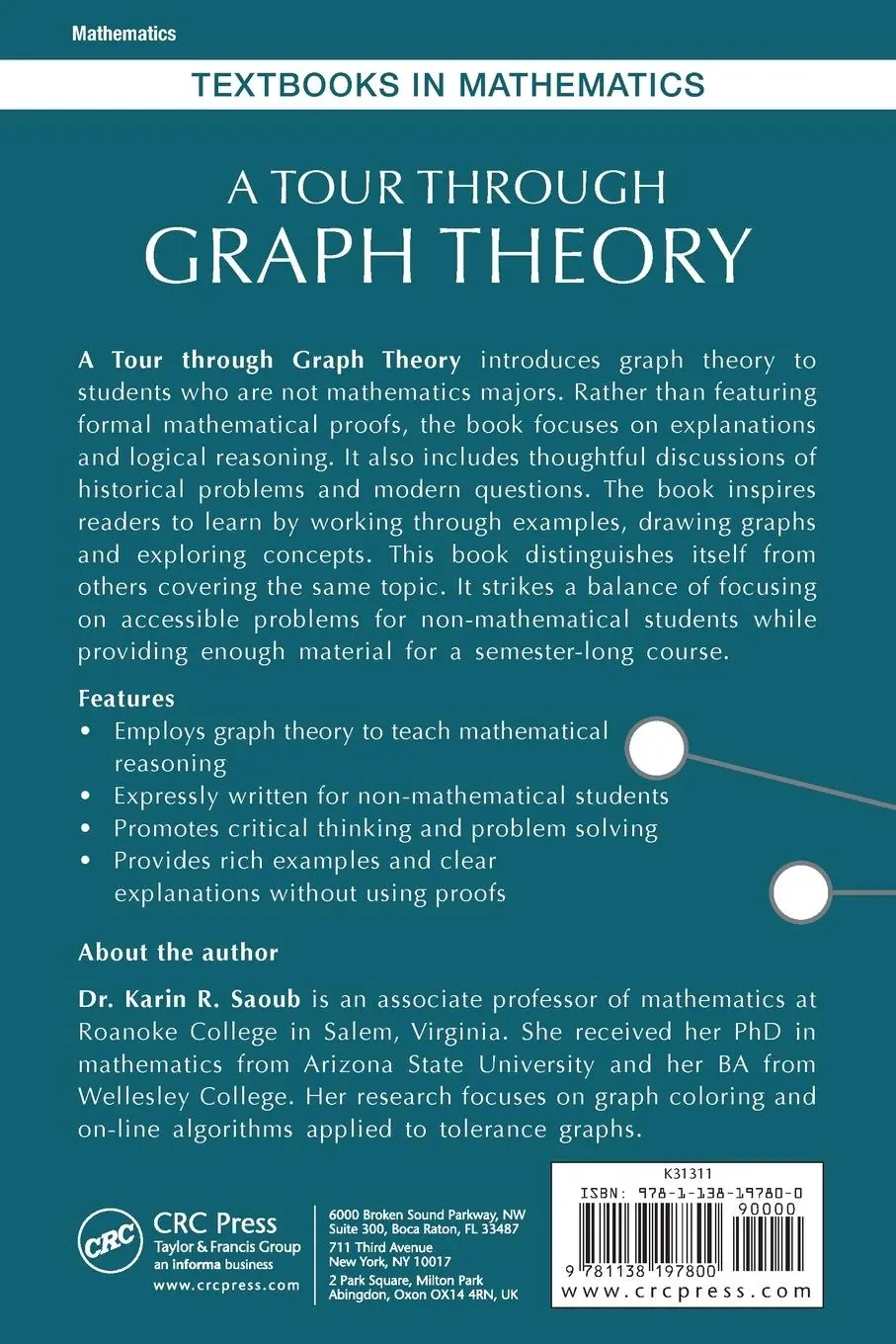Rückseite: 9781138197800 | A Tour through Graph Theory | Karin R Saoub | Taschenbuch | Englisch