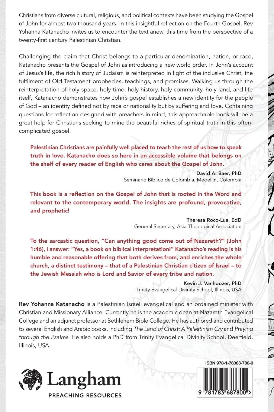 Rückseite: 9781783687800 | Reading the Gospel of John through Palestinian Eyes | Katanacho | Buch