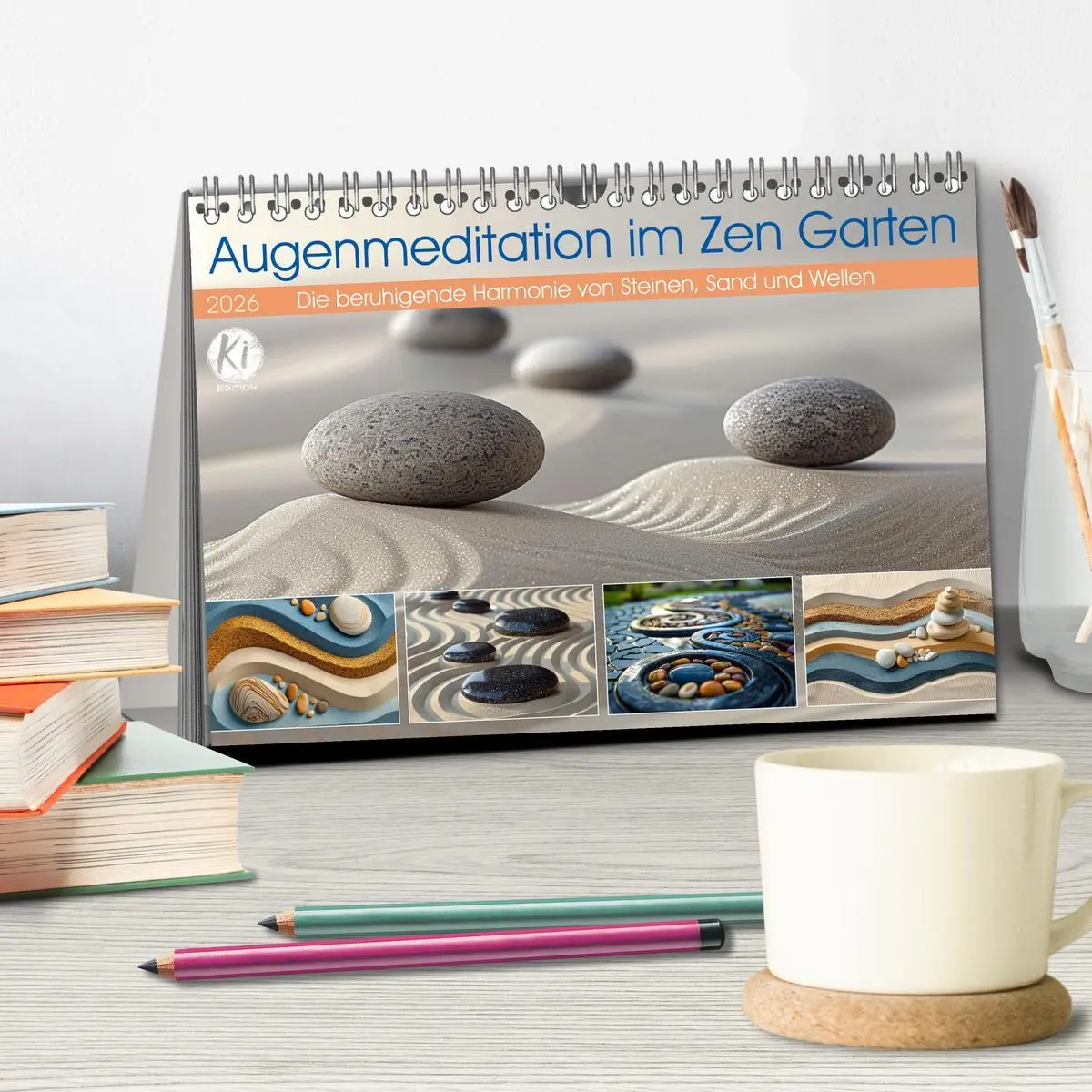 Bild: 9783457397800 | Augenmeditation im Zen Garten (Tischkalender 2026 DIN A5 quer),...
