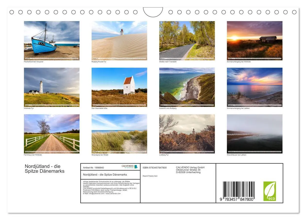 Bild: 9783457847800 | Nordjütland - die Spitze Dänemarks (Wandkalender 2026 DIN A4 quer),...
