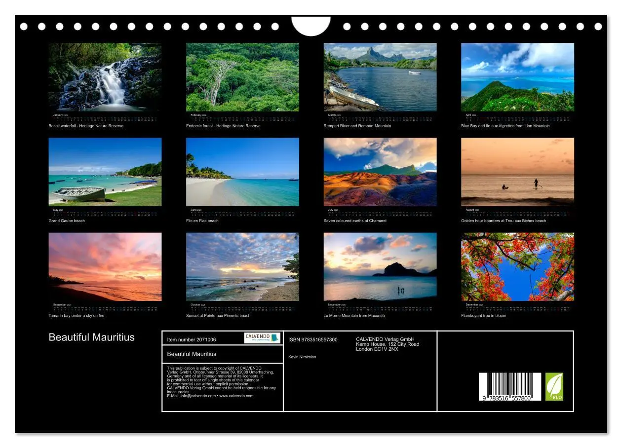 Bild: 9783516557800 | Beautiful Mauritius (Wall Calendar 2026 DIN A4 landscape), CALVENDO...