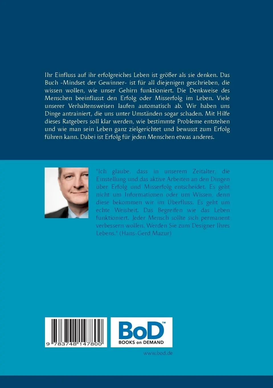 Rückseite: 9783748147800 | Mindset der Gewinner | Hans-Gerd Mazur | Taschenbuch | Paperback