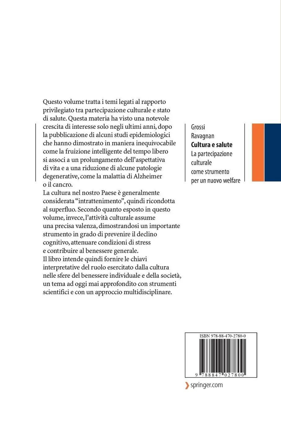 Rückseite: 9788847027800 | Cultura e salute | Enzo Grossi (u. a.) | Taschenbuch | Italienisch