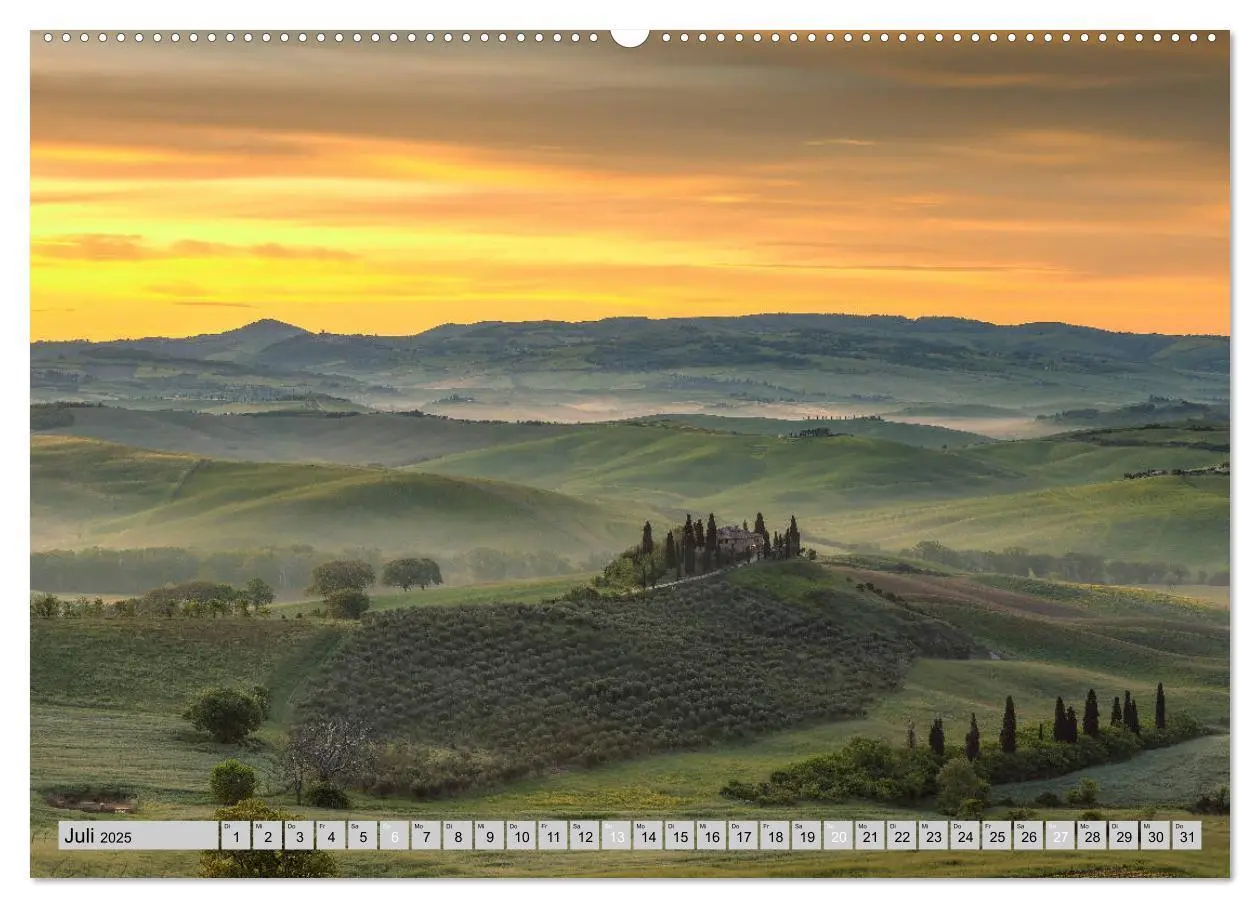 Bild: 9783435127900 | Wunderschöne Toskana (Wandkalender 2025 DIN A2 quer), CALVENDO...
