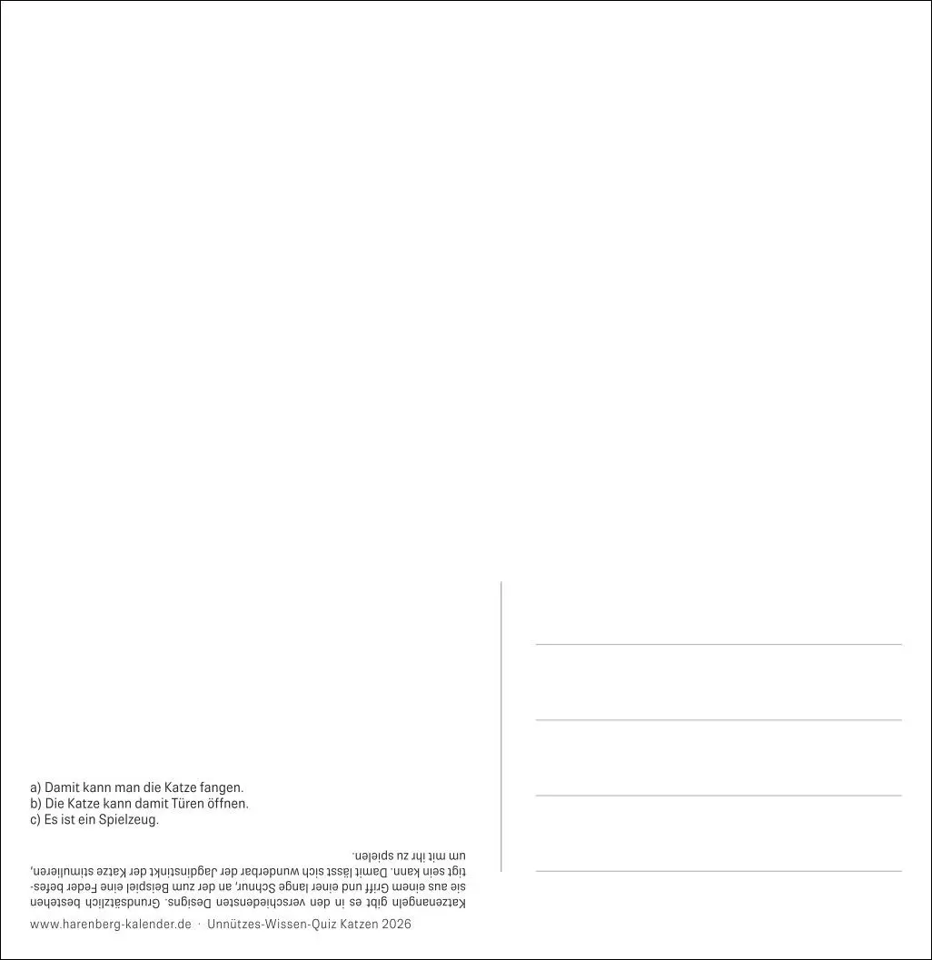 Bild: 9783840037900 | Unnützes-Wissen-Quiz Katzen Premium-Postkartenkalender - Kalender...