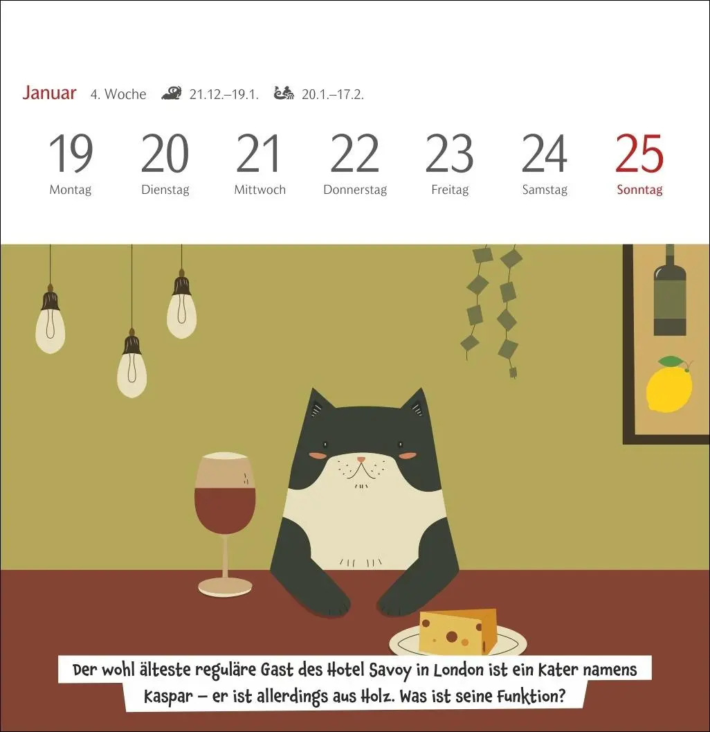 Bild: 9783840037900 | Unnützes-Wissen-Quiz Katzen Premium-Postkartenkalender - Kalender...