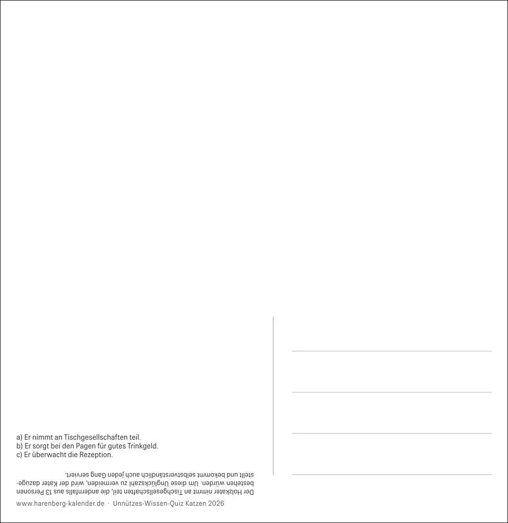 Bild: 9783840037900 | Unnützes-Wissen-Quiz Katzen Premium-Postkartenkalender - Kalender...