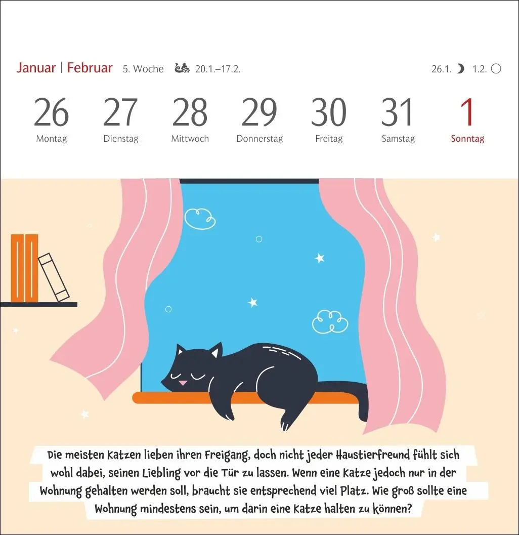 Bild: 9783840037900 | Unnützes-Wissen-Quiz Katzen Premium-Postkartenkalender - Kalender...