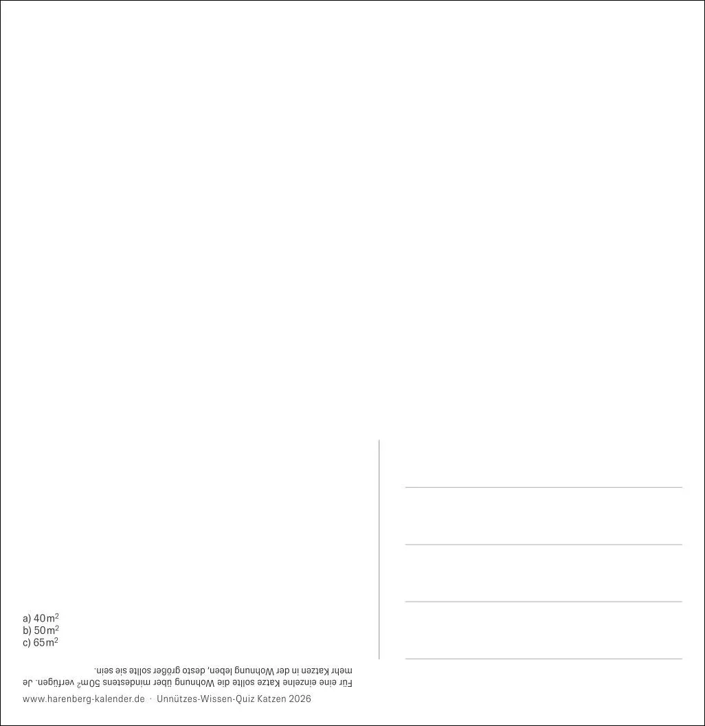 Bild: 9783840037900 | Unnützes-Wissen-Quiz Katzen Premium-Postkartenkalender - Kalender...