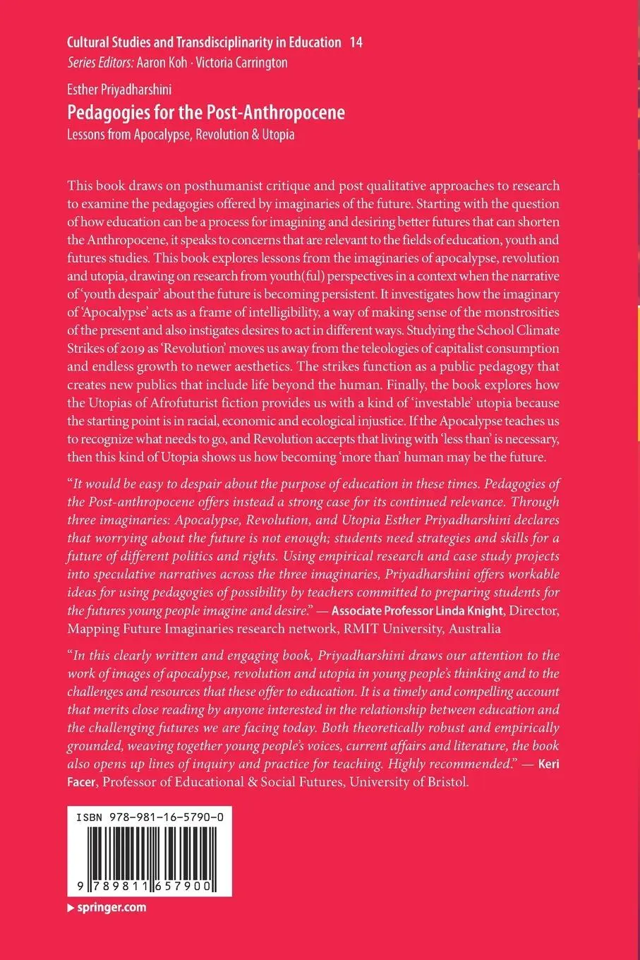 Rückseite: 9789811657900 | Pedagogies for the Post-Anthropocene | Esther Priyadharshini | Buch