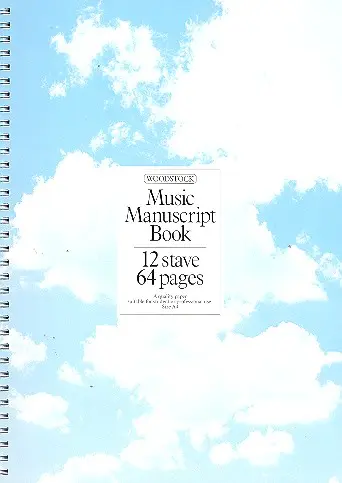 Cover: 5020679108000 | Music Manuscript Book: 12 Stave 64 Pages Spiral | A4 Spiral | Buch