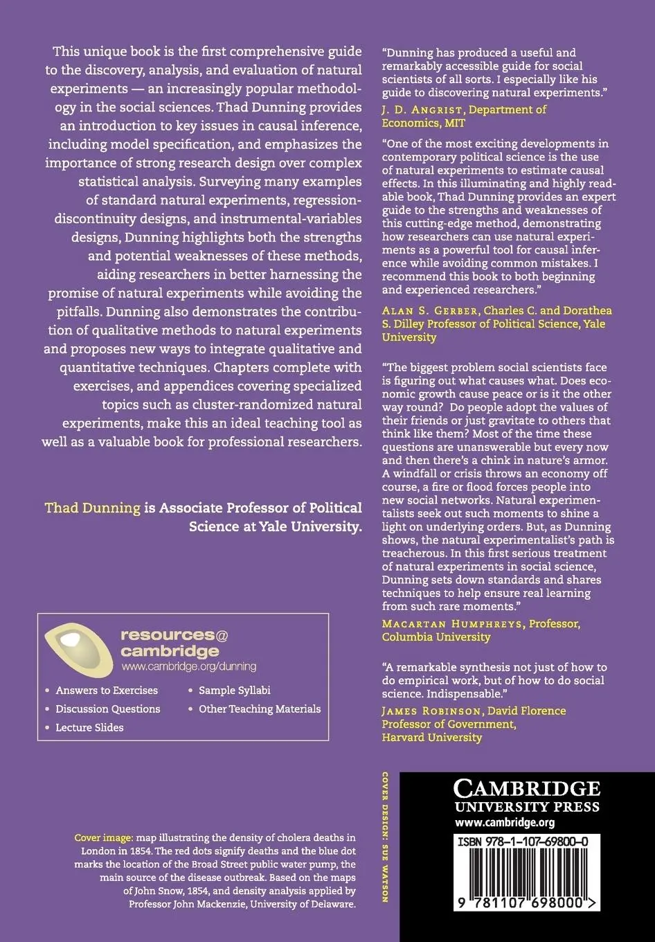 Rückseite: 9781107698000 | Natural Experiments in the Social Sciences | Thad Dunning | Buch