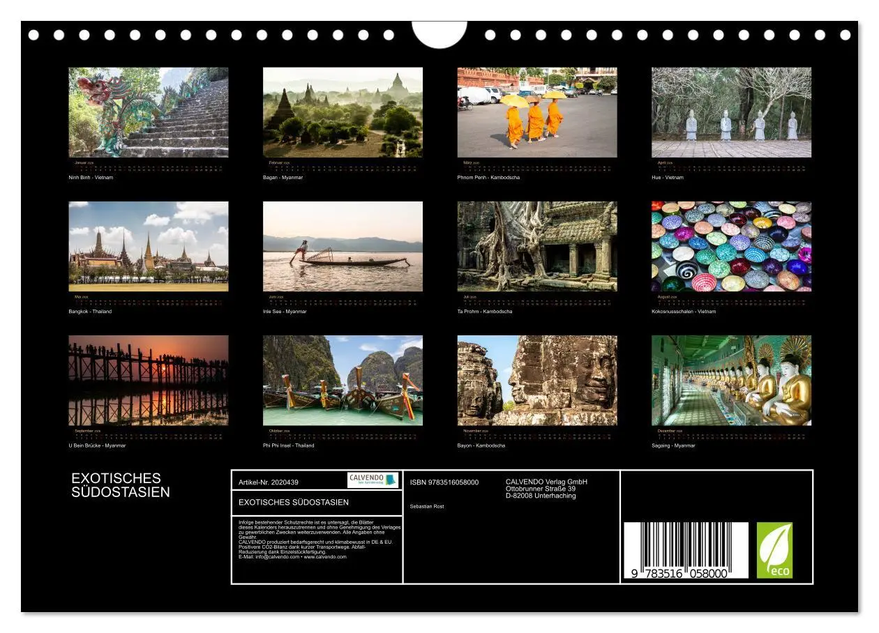 Bild: 9783516058000 | EXOTISCHES SÜDOSTASIEN (Wandkalender 2026 DIN A4 quer), CALVENDO...