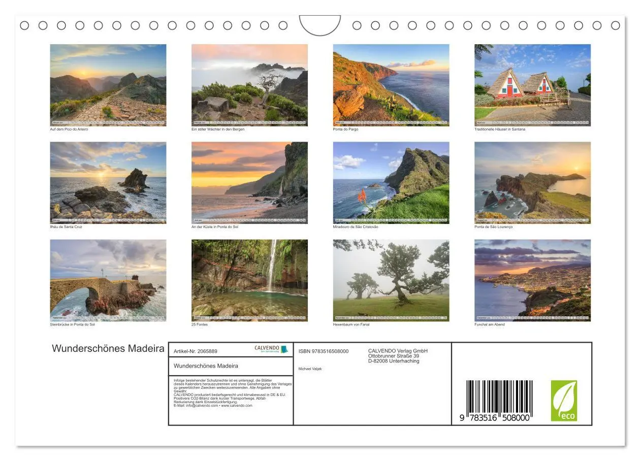 Bild: 9783516508000 | Wunderschönes Madeira (Wandkalender 2026 DIN A4 quer), CALVENDO...