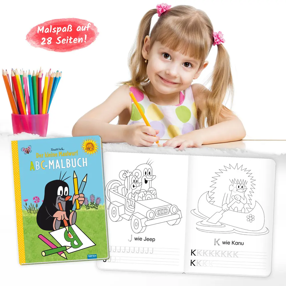 Bild: 9783965528000 | Trötsch Der kleine Maulwurf Malbuch ABC-Malbuch | Trötsch Verlag