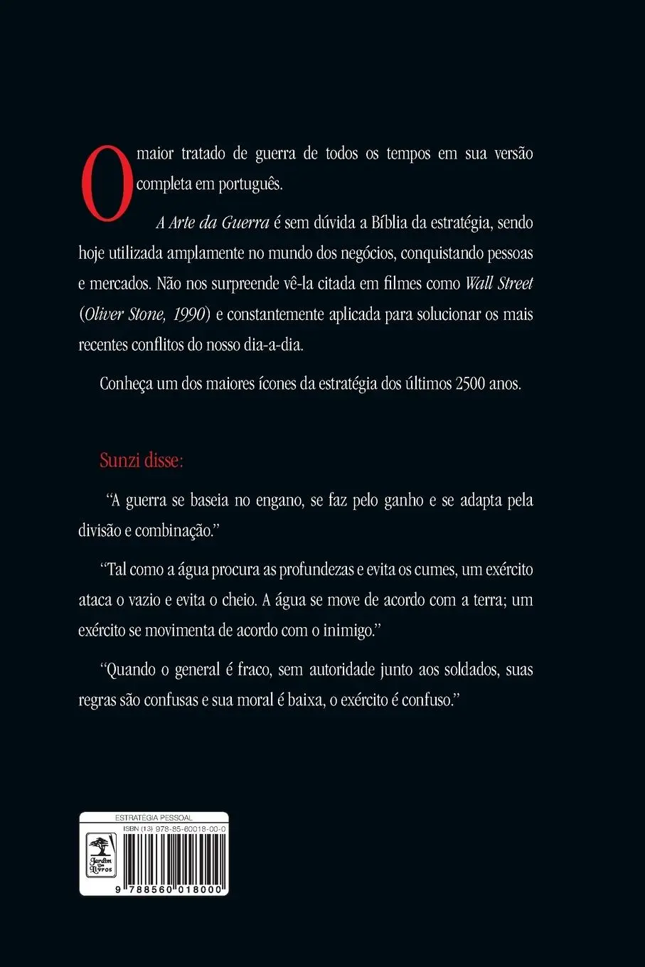 Rückseite: 9788560018000 | A Arte da guerra - Edição luxo | Sun Tzu | Taschenbuch | Portugiesisch