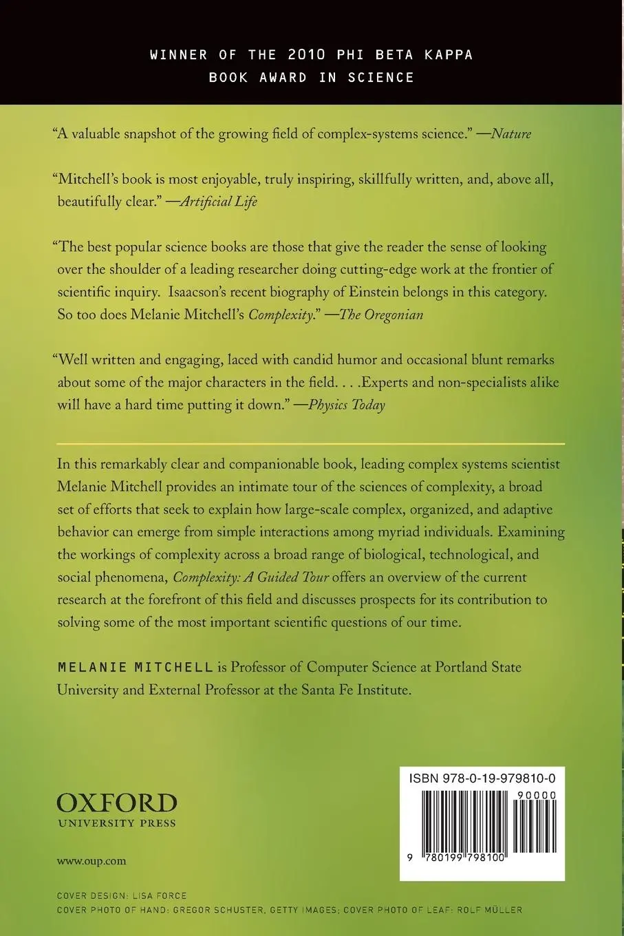 Rückseite: 9780199798100 | Complexity | A Guided Tour | Melanie Mitchell | Taschenbuch | Englisch