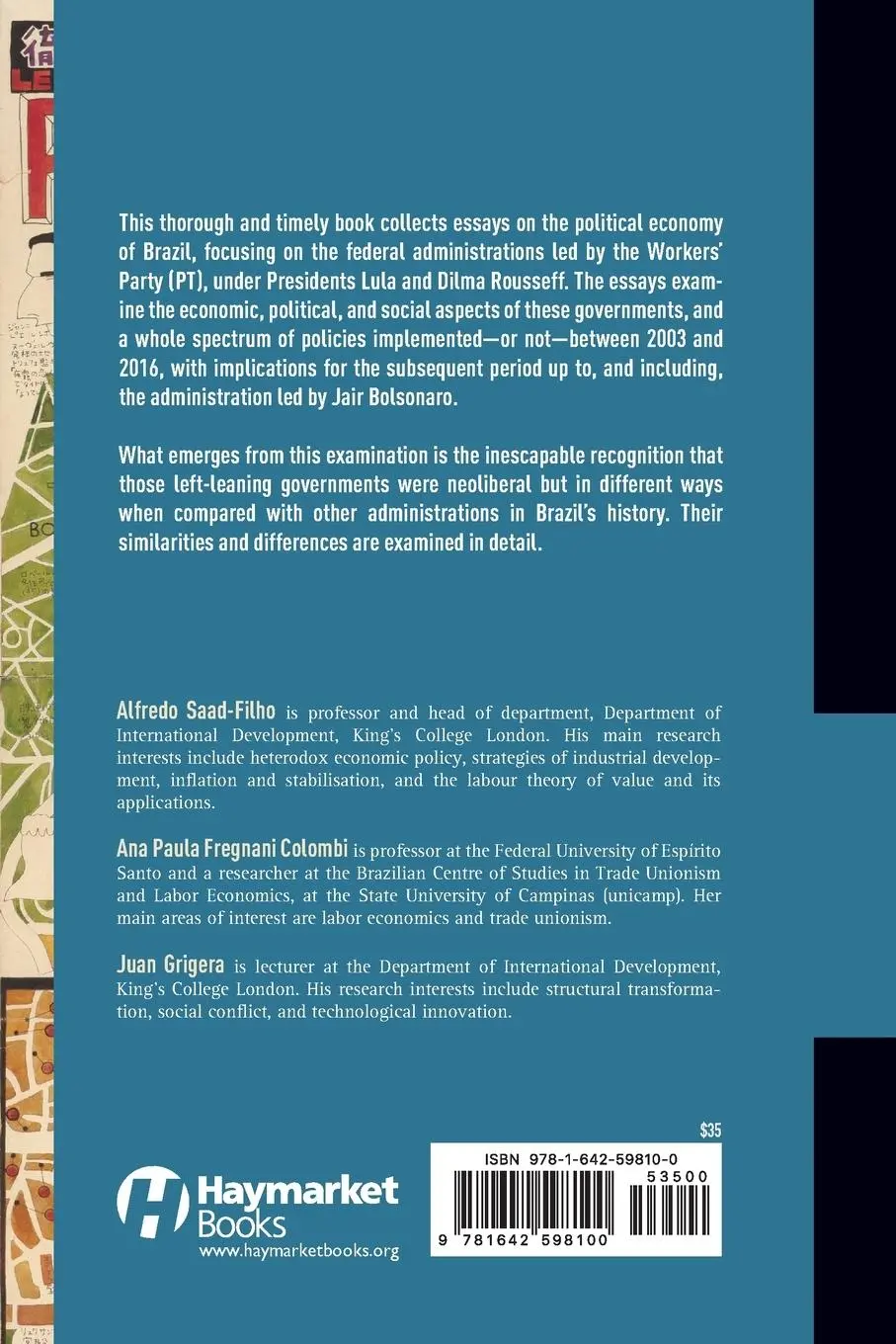 Rückseite: 9781642598100 | Neoliberalism or Developmentalism | Alfredo Saad-Filho (u. a.) | Buch