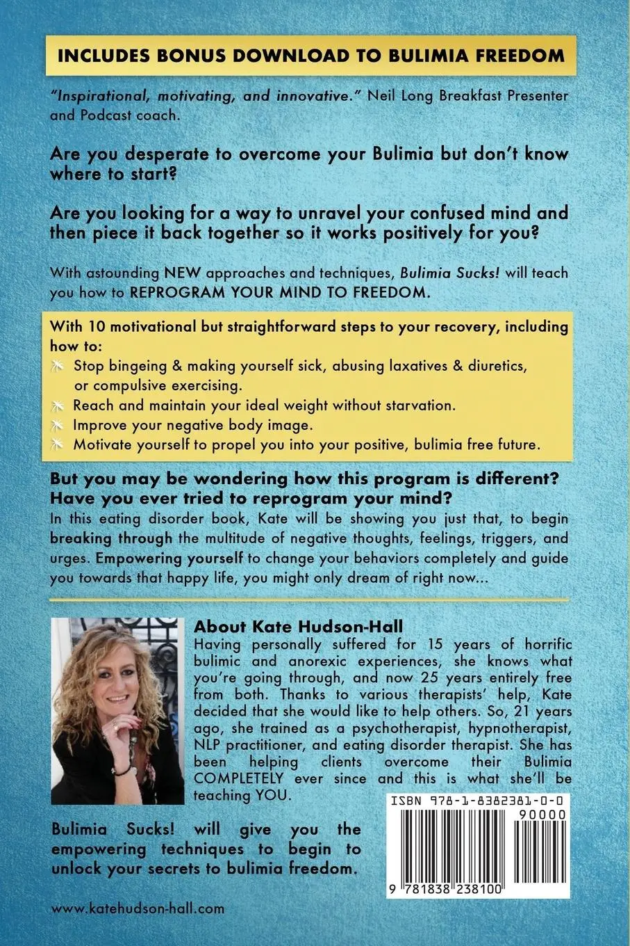 Rückseite: 9781838238100 | Bulimia Sucks! | Kate Hudson-Hall | Taschenbuch | Englisch | 2021