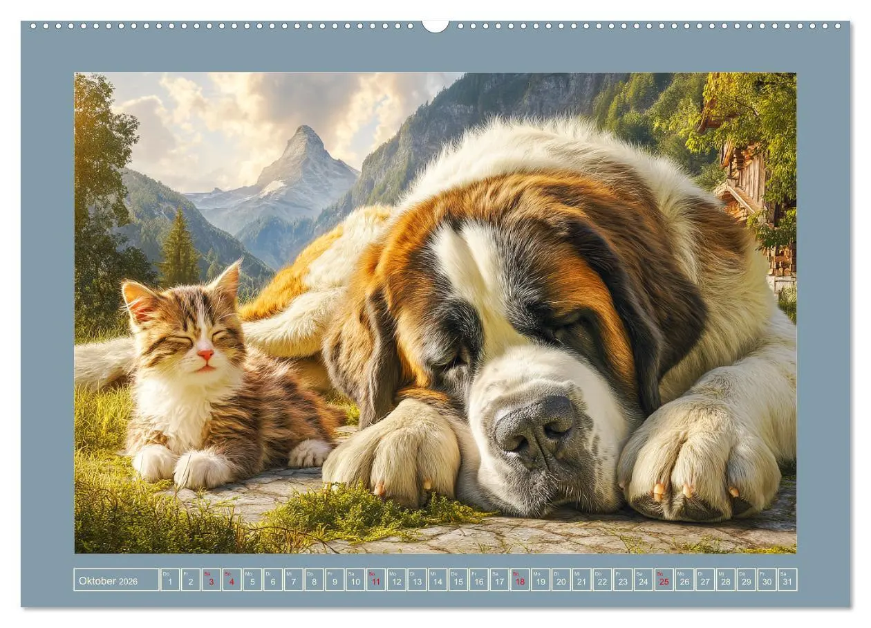 Bild: 9783457648100 | Königliche Bernhardiner. Die sanften Riesen der Alpen (Wandkalender...