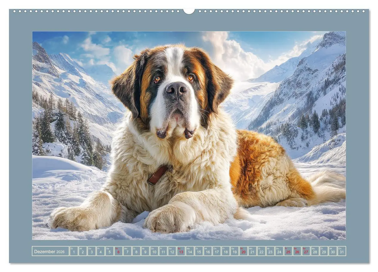 Bild: 9783457648100 | Königliche Bernhardiner. Die sanften Riesen der Alpen (Wandkalender...