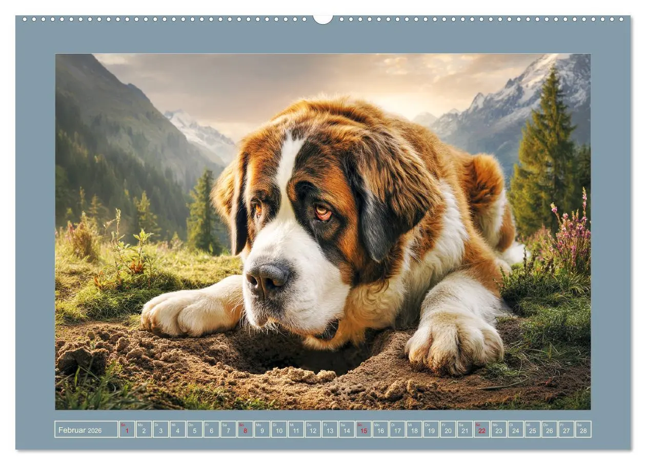 Bild: 9783457648100 | Königliche Bernhardiner. Die sanften Riesen der Alpen (Wandkalender...