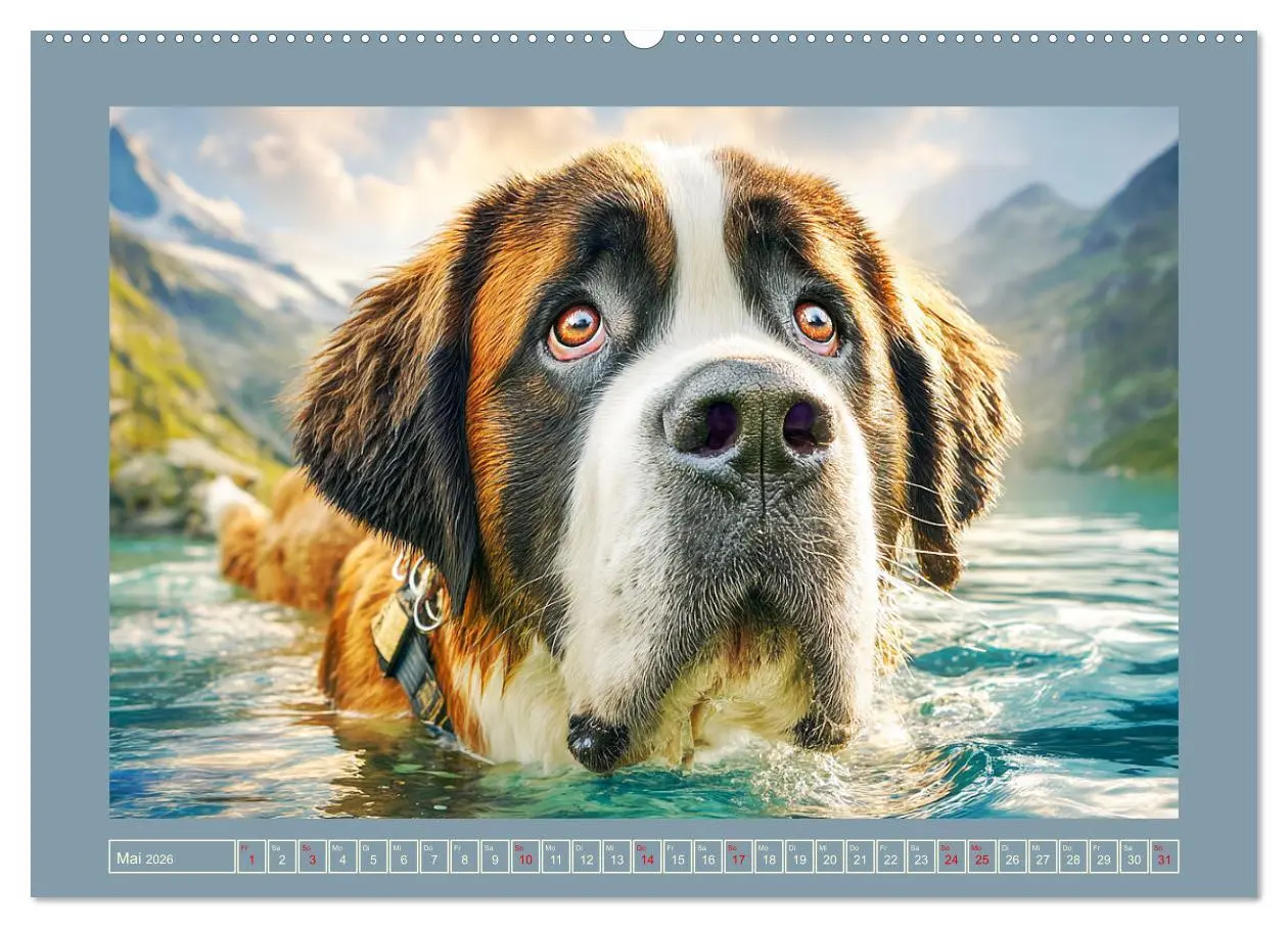 Bild: 9783457648100 | Königliche Bernhardiner. Die sanften Riesen der Alpen (Wandkalender...