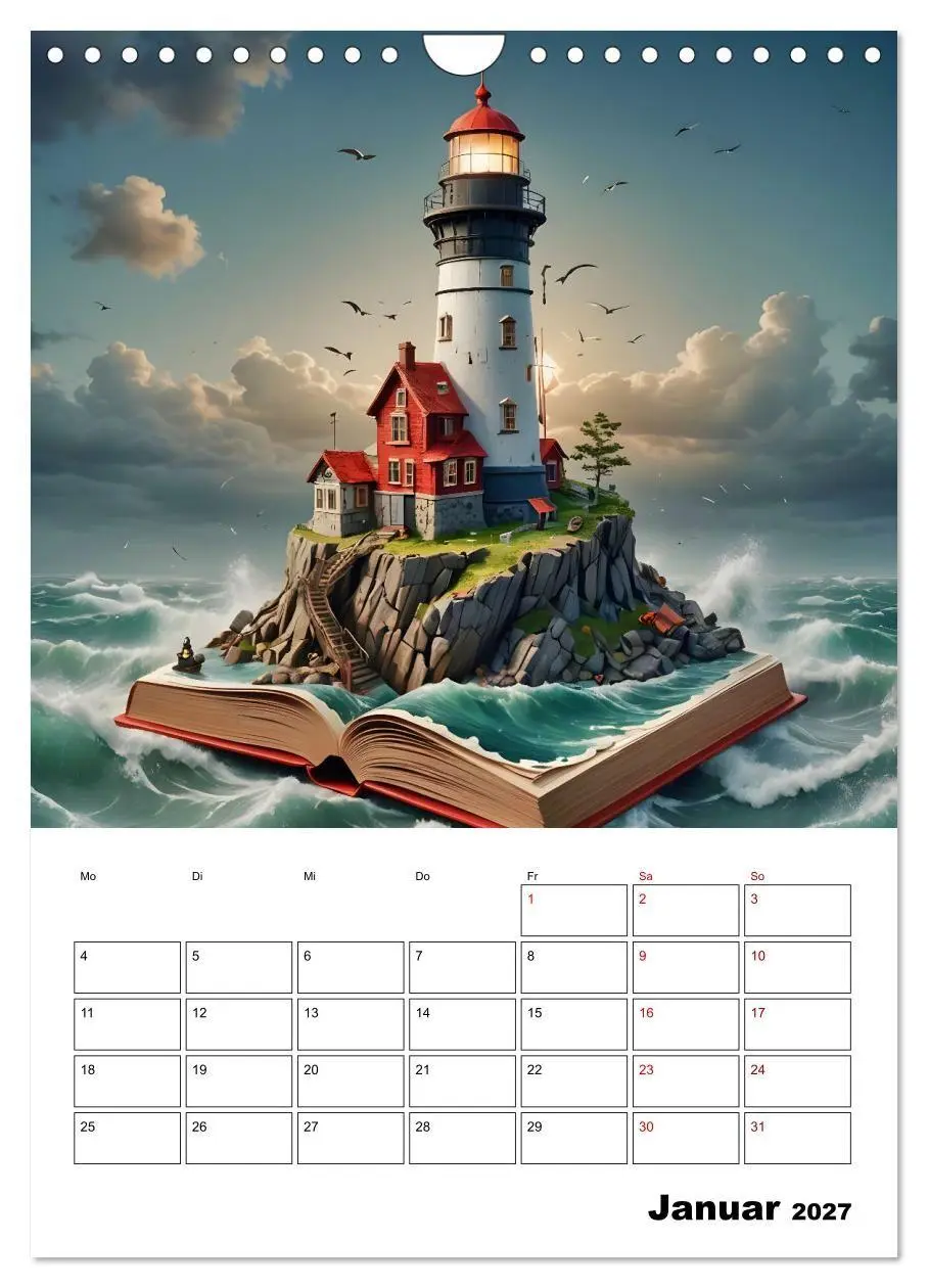 Bild: 9783569068100 | Magische surreale Buchwelten (Wandkalender 2027 DIN A4 hoch),...