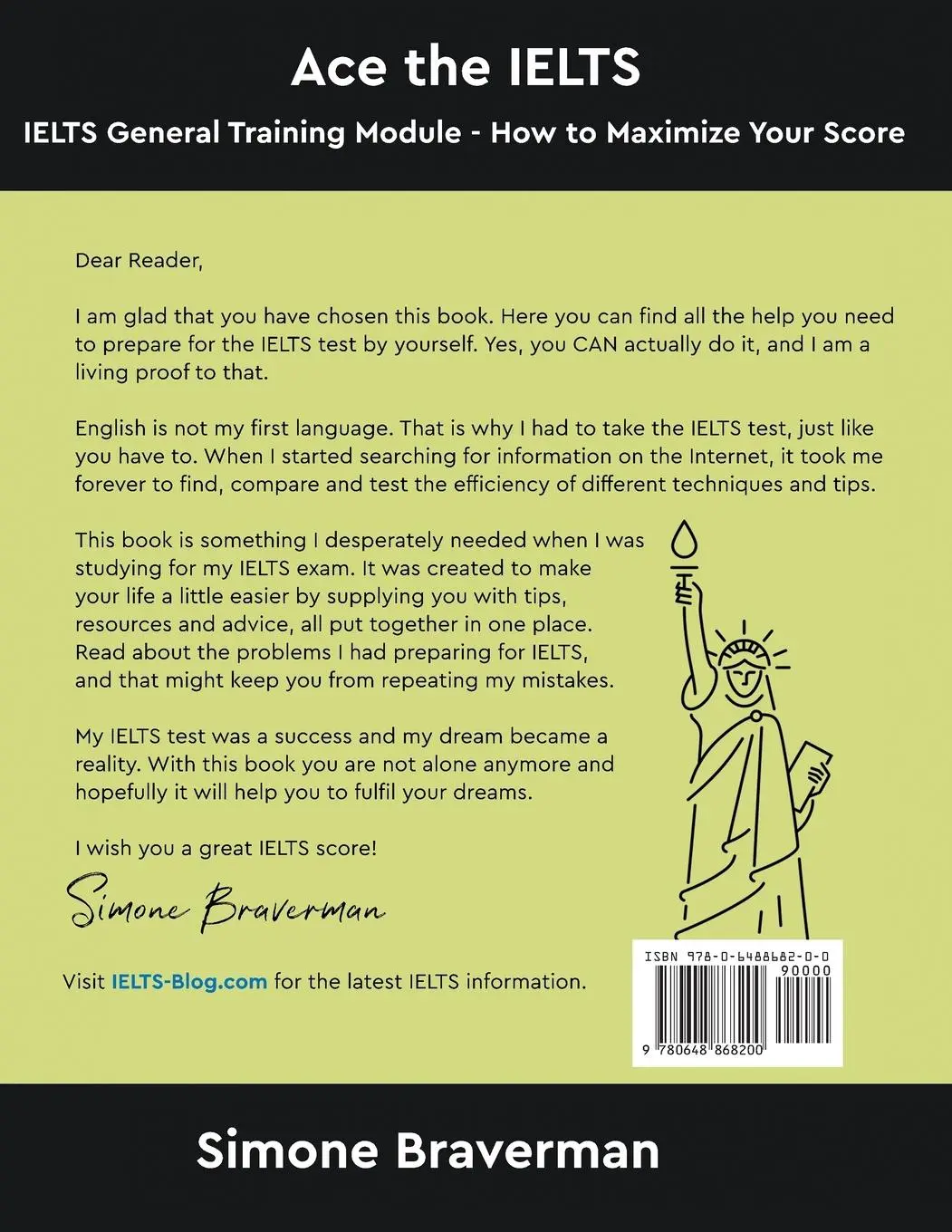 Rückseite: 9780648868200 | Ace the IELTS | Simone Braverman | Taschenbuch | Englisch | 2021