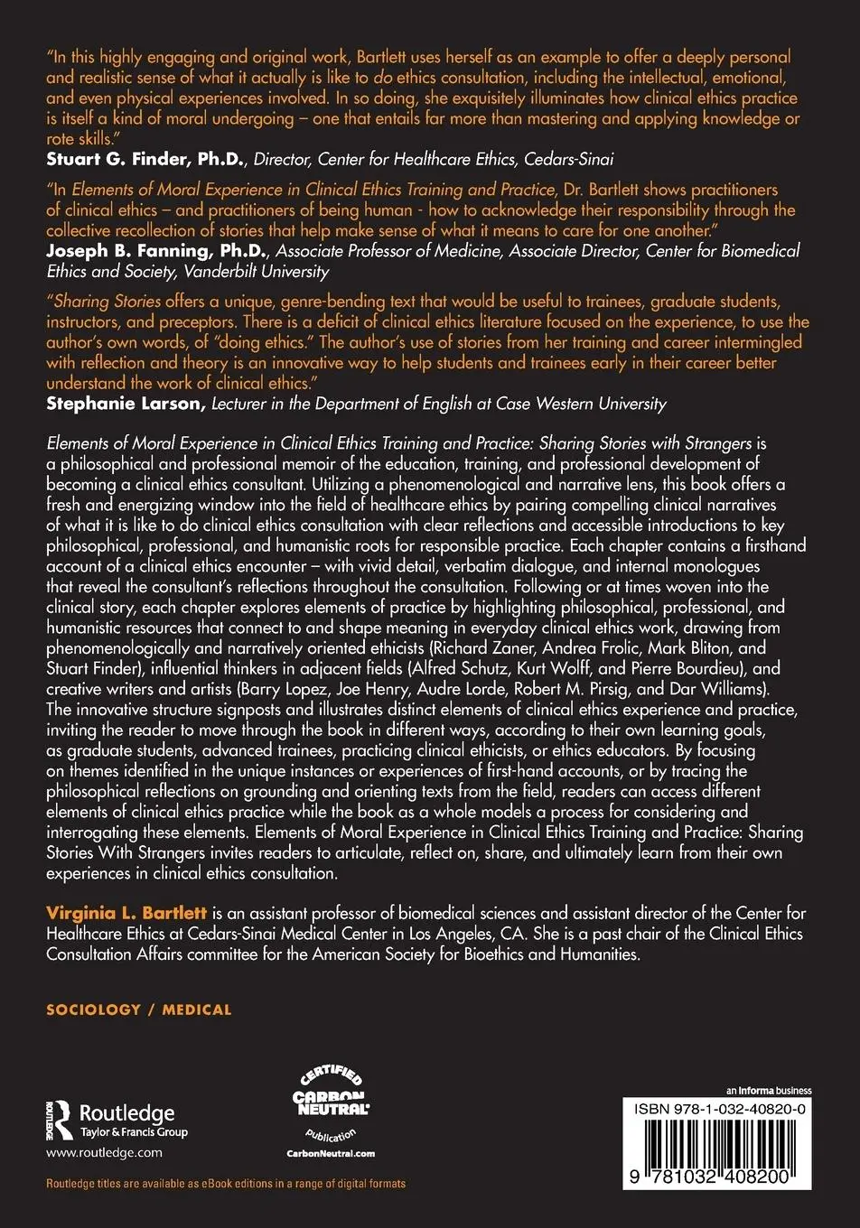 Rückseite: 9781032408200 | Elements of Moral Experience in Clinical Ethics Training and Practice