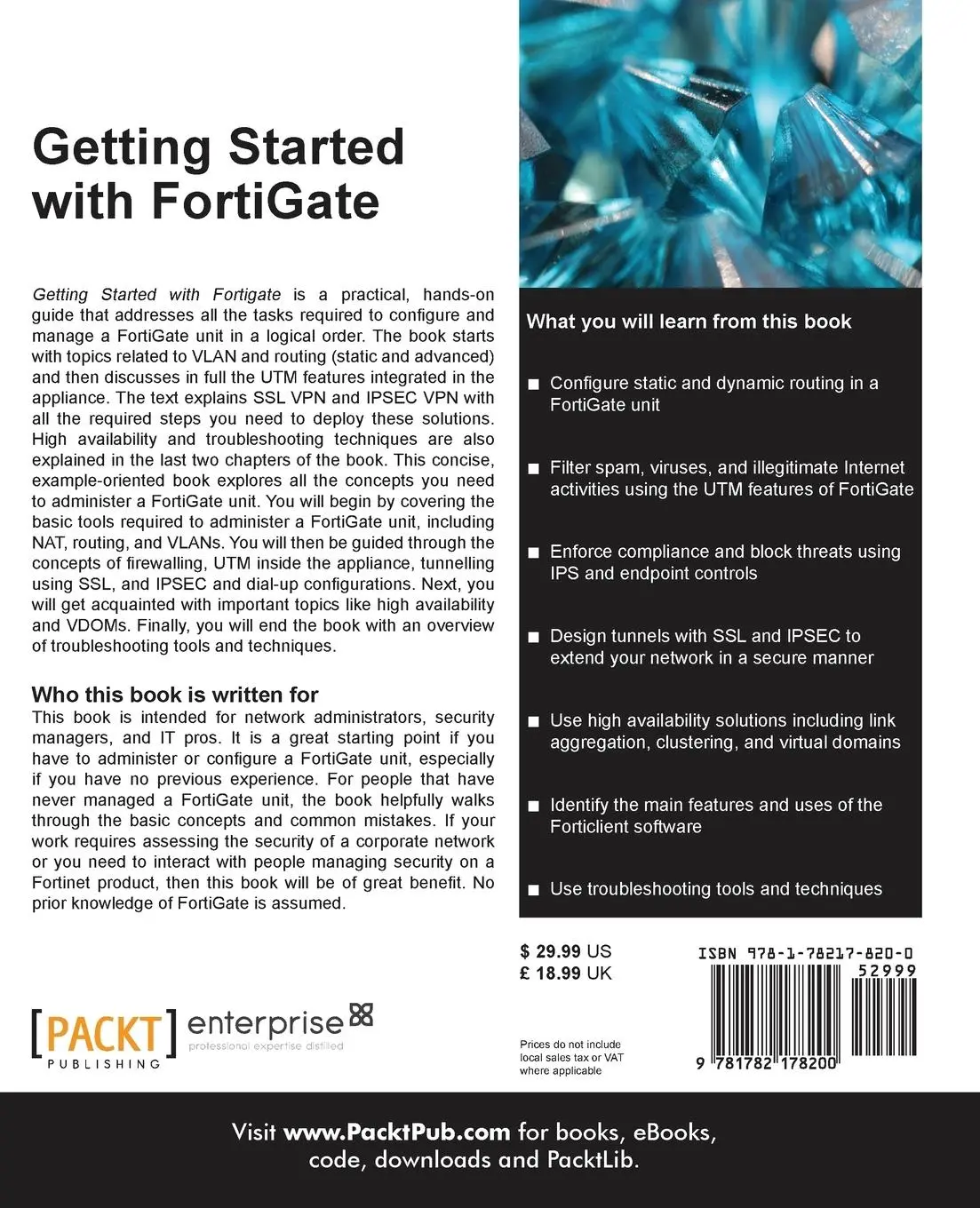Rückseite: 9781782178200 | Getting Started with Fortigate | Fabrizio Volpe (u. a.) | Taschenbuch