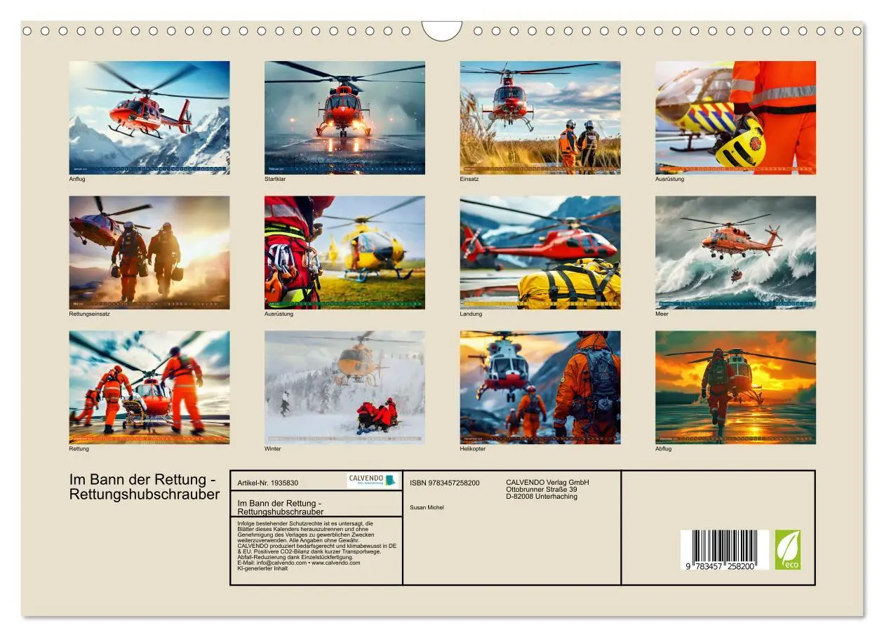 Bild: 9783457258200 | Im Bann der Rettung - Rettungshubschrauber (Wandkalender 2026 DIN...