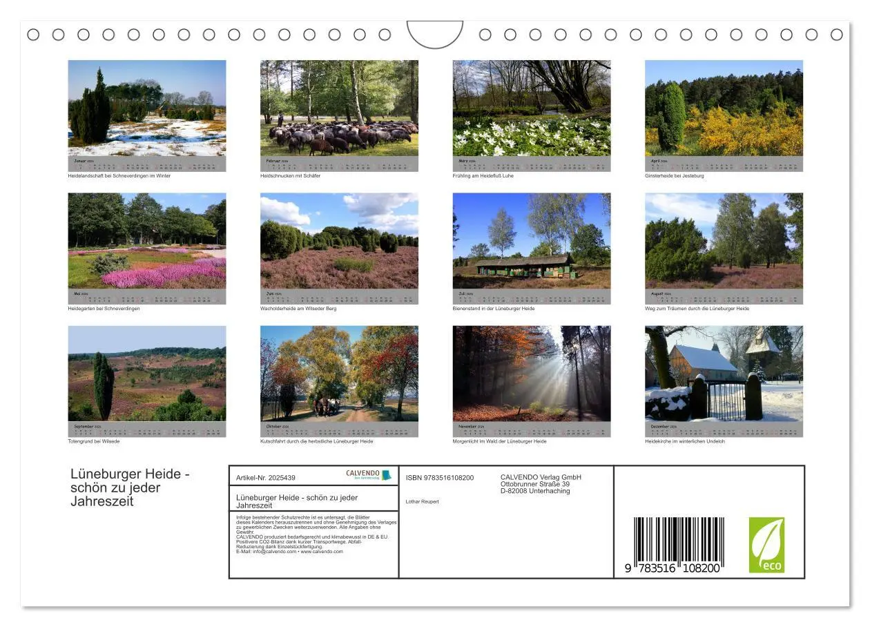 Bild: 9783516108200 | Lüneburger Heide - schön zu jeder Jahreszeit (Wandkalender 2026 DIN...