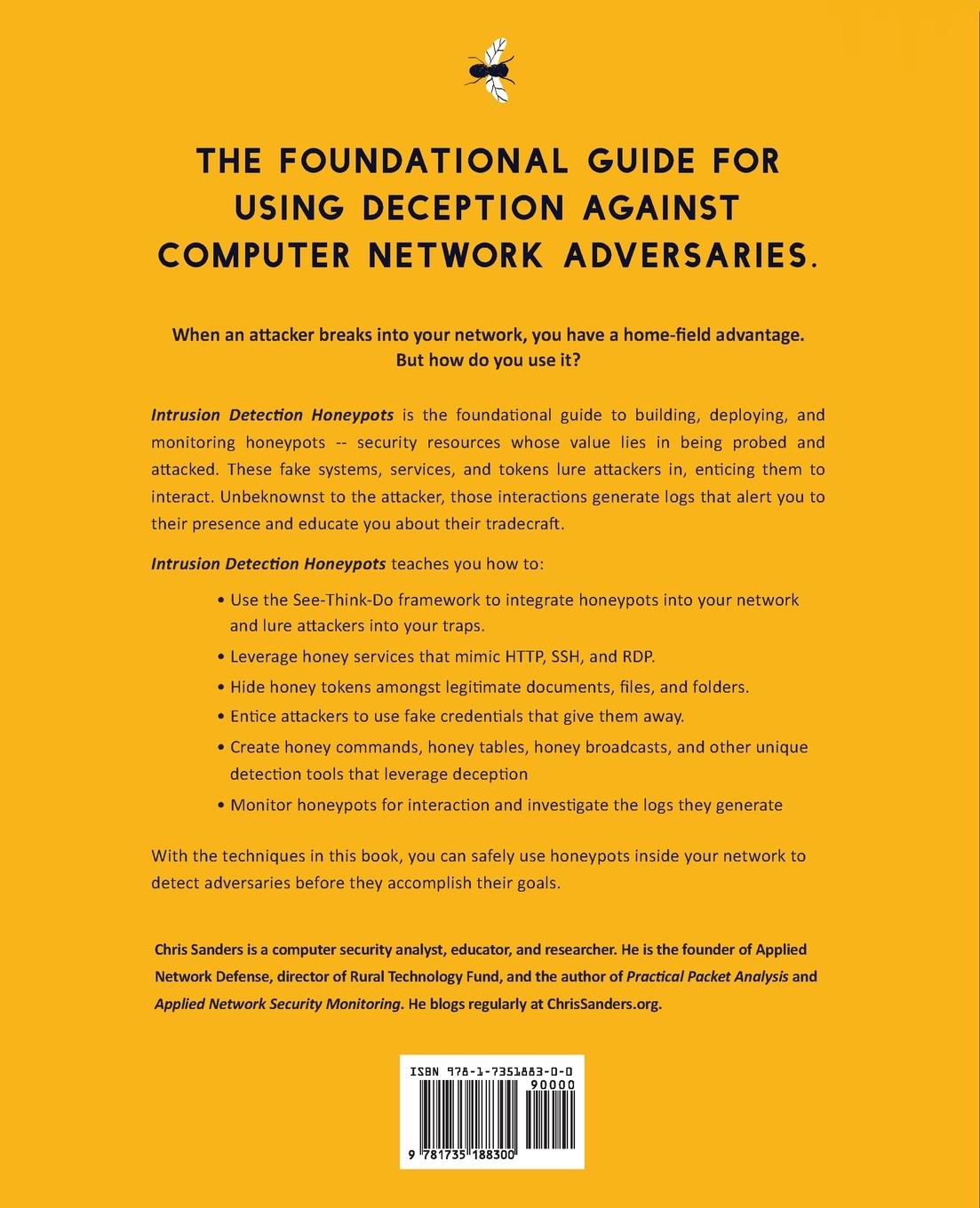 Rückseite: 9781735188300 | Intrusion Detection Honeypots | Chris Sanders | Taschenbuch | Englisch