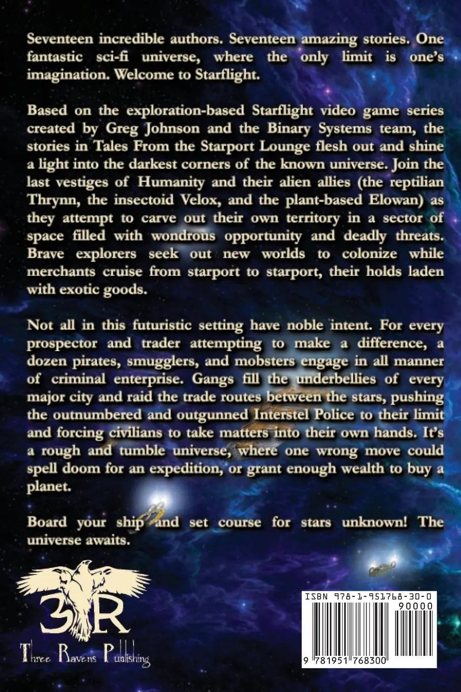 Rückseite: 9781951768300 | Starflight | Tales From The Starport Lounge | Silverberg (u. a.)