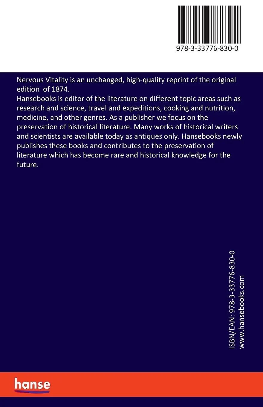 Rückseite: 9783337768300 | Nervous Vitality | Seaborn Freeman Salter | Taschenbuch | Paperback