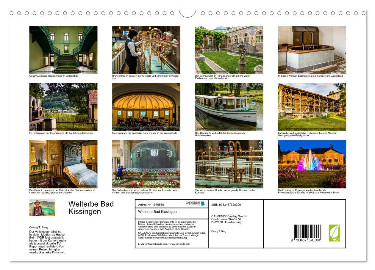 Bild: 9783457628300 | Welterbe Bad Kissingen (Wandkalender 2026 DIN A3 quer), CALVENDO...