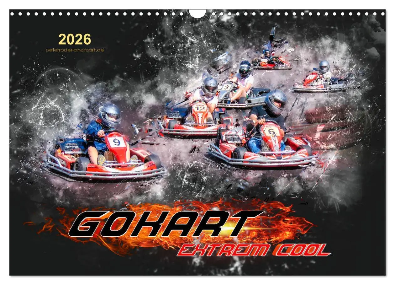 Cover: 9783457868300 | GoKart - extrem cool (Wandkalender 2026 DIN A3 quer), CALVENDO...