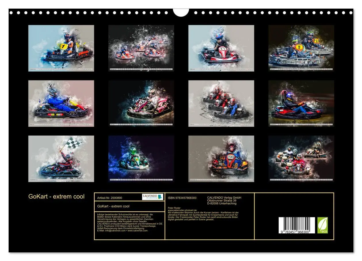 Bild: 9783457868300 | GoKart - extrem cool (Wandkalender 2026 DIN A3 quer), CALVENDO...