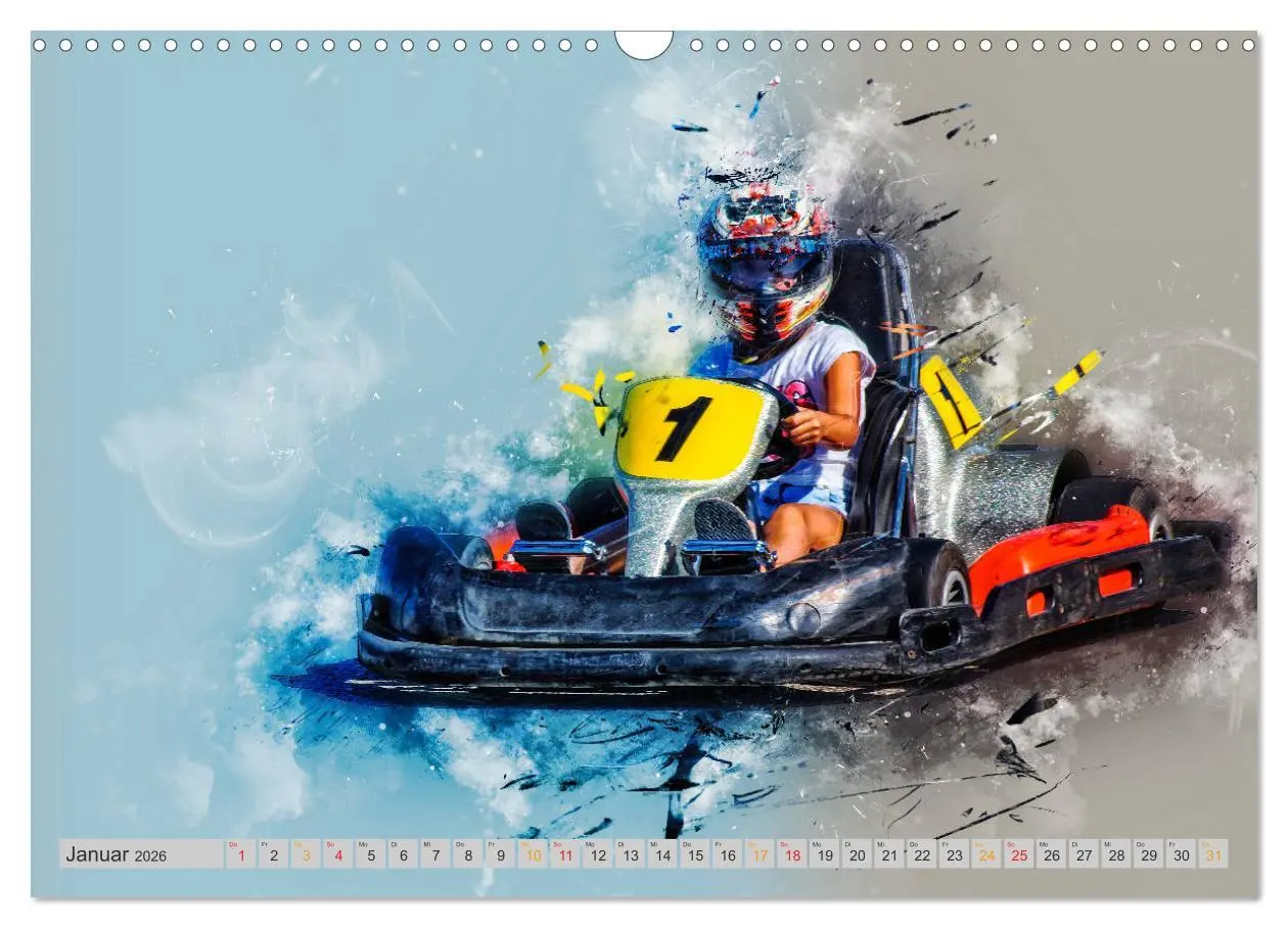 Bild: 9783457868300 | GoKart - extrem cool (Wandkalender 2026 DIN A3 quer), CALVENDO...